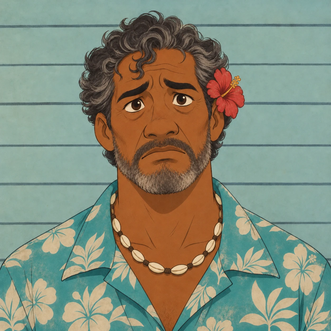 Portrait de Kimo Kahale, le père