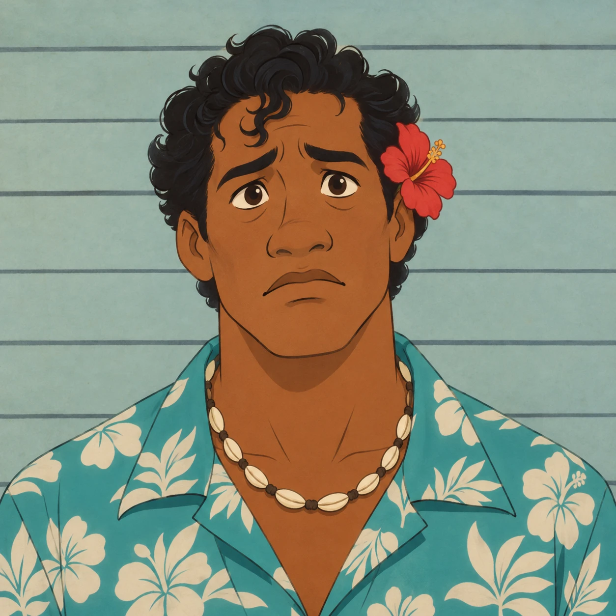 Portrait de Kimo Kahale, le frère de Keoni