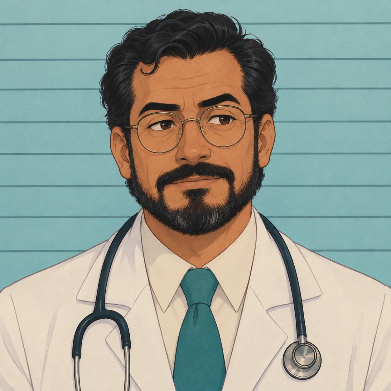 Portrait de Dr Luis Herrera, médecin, fils de Doc